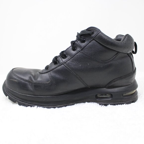 Nike ACG Shoes Men 11 Triple Black Leather Air Max Goaterra 2.0 Boots 365970-006 main image 4